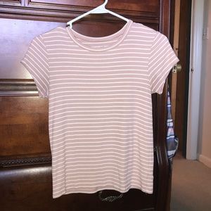 Pink & white stripe top